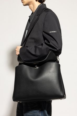 Balenciaga Leather Bag Rodeo, Mens, Black