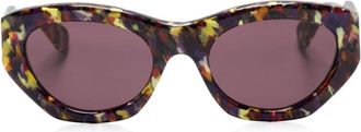 Chlo&eacute; Gayia cat-eye sunglasses - women - Recycled Acetate - 53 - Yellow