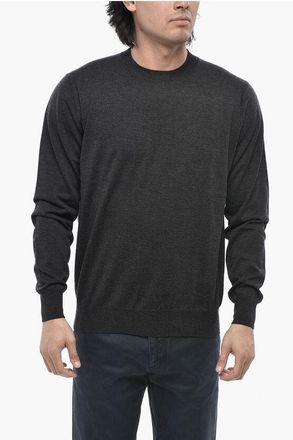 Paolo Pecora Solid Virgin Wool Crewneck Sweater size Xxl