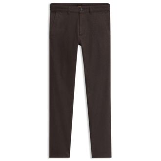 BOSS Slim-fit chinos in moulin&eacute; cotton-blend twill