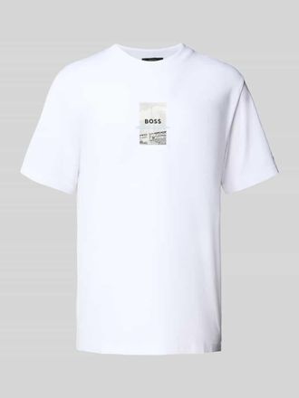 HUGO BOSS Regular Fit T-Shirt aus Baumwoll-Mix in Weiss, Gr&ouml;&szlig;e L