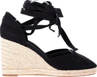 Reformation Camille Veter Wedge in Zwart Su&egrave;de