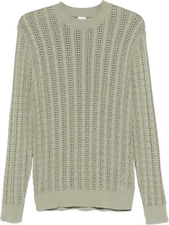 Eleventy Maglione in maglia traforata - Verde