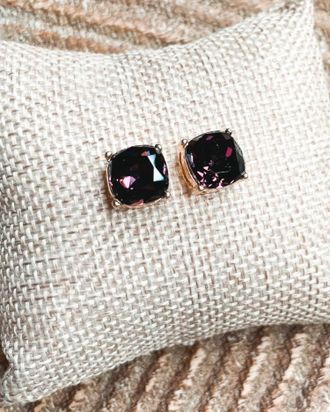 White Label Womens Simple Studs Earrings In Purple