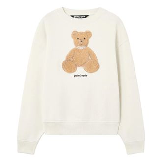 Palm Angels Sweatshirts, male, White, Size: 2XL Bear Sweatshirt