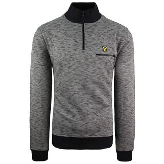 Lyle & Scott Space Dye Mens Dark Grey Sweater Cotton - Size X-Large