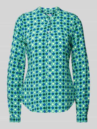 Emily van den Bergh Slim Fit Bluse mit Stehkragen in Gruen, Gr&ouml;&szlig;e 38