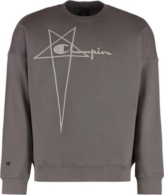 Rick Owens Grey Crew Neck Sweatshirts