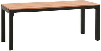 vidaXL Garden Bench 110 cm Steel and WPC Brown and Black vidaXL