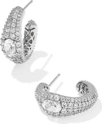 Kendra Scott Womens Bella Hoop Earrings In Silver