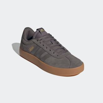 adidas Sneaker ADIDAS SPORTSWEAR VL COURT 3.0, Damen, Gr. 44, gold (charcoal, charcoal, gold metallic), Leder, Synthetik, Schuhe Sneaker, inspiriert vom Desi