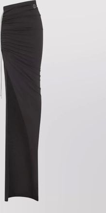 Rick Owens Moncler - cotton draped wrap maxi skirt