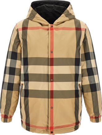 Burberry Mens Black Polyester Coat Clothing