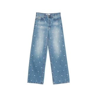 Lois Wide Jeans, female, Blue, Size: W25 Five-Pocket Wide Jeans