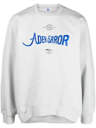 Ader Error logo-print long-sleeve sweatshirt - unisex - Cotton/Polyester - 1 - Grey