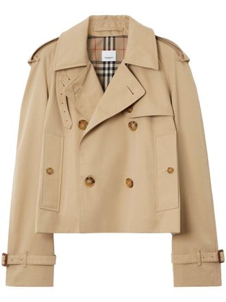 Burberry Trenchcoat met dubbele rij knopen - Beige