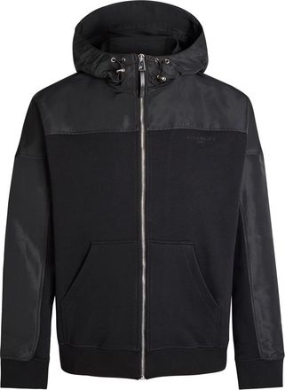 Givenchy Logo Hooded Cotton and Shell Windbreaker Jacket - Black - XL