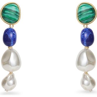 Lele Sadoughi Baroque Drop Earrings in Pearl Tide at Nordstrom