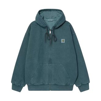 Carhartt Work in Progress Carhartt Wip, Zip-throughs, male, Green, Size: S Carhartt WIP Sweaters