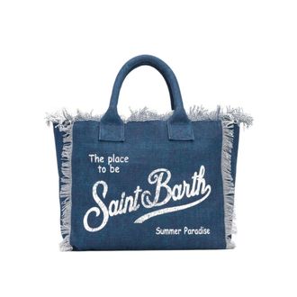 MC2 Saint Barth Stylish Vanity Bag - female - MC2 Saint Barth - Shopping Bags - Blue - ONE SIZE - Bags