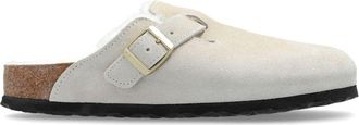 Birkenstock Boston Shearling mules - women - Suede - 37 Narrow - White