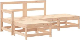 vidaXL Juego De Muebles De Jard&iacute;n 4 Piezas Madera Maciza De Pino Vidaxl