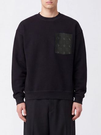 Dsquared2 Relaxed Fit Crewneck Sweatshirt in Cotton with Monogram and Patch Pocket
