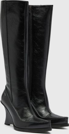 Diesel D-Lucette-Knee-high boots in leather - Boots - Woman - Black