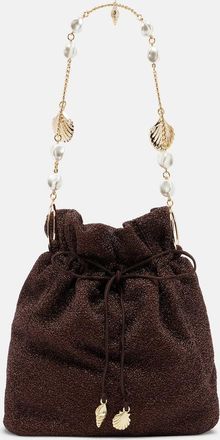 Os&eacute;ree Lumiere Small embellished bucket bag