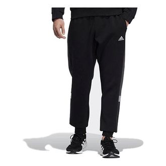 adidas Mens adidas Side Stripe Contrasting Colors Bundle Feet Sports Pants/Trousers/Joggers Black HG6760