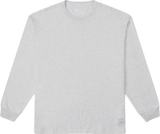 Converse Gold Standard Embroidered Logo Long Sleeves T-Shirt Asia Sizing Grey 10026898-A02