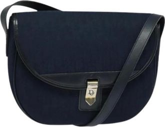 Dior Pre-owned Cross Body Bags, female, Blue, Size: ONE SIZE Pre-owned Vintage Trotter Shoulder Bag