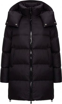 Cesare Gaspari Chaqueta Puffer de Plum&oacute;n Oversize con Capucha - Coats - Mujer - Negro - XL