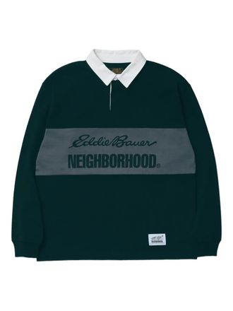 Neighborhood x Eddie Bauer logo-print polo shirt - Blue