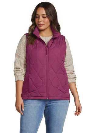 Lands End Plus Size FeatherFree Quilted Insulated Vest in Light Raspberry at Nordstrom, Size 3X
