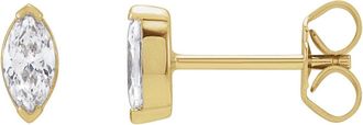 Diamond2Deal 14K Gold 1/3ct Lab-Grown Diamond Stud Earrings Clarity SI, Color G-H