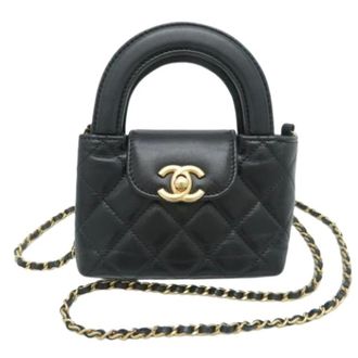 Chanel Pre-owned Vintage Schoudertas - Dames - Pre-owned - Zwart - Maat: ONE Size Leer