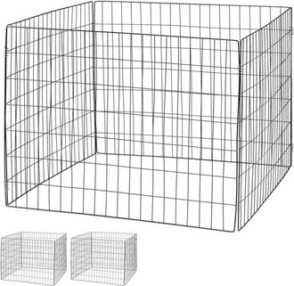 Relaxdays Relaxdays - Compostiera in Acciaio, Set da 3 Contenitori da Giardino per Compost, hlp: 70 x 90 x 90 cm, 560 litri, Nero