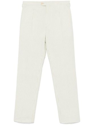 Fursac striped trousers - men - Cotton/Polyester - 48 - Green