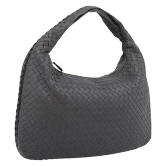 Bottega Veneta Pre-owned Vintage Schoudertas - Dames - Pre-owned - Grijs - Maat: ONE Size Leer