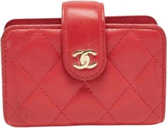Chanel Pre-owned Wallets, female, Red, Size: ONE SIZE Pre-owned Mini Card Holder