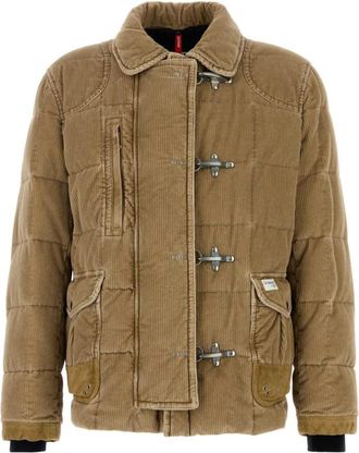 Fay Beige Logo Patch Jacket