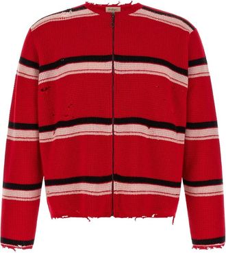 Second/Layer Friends Zip Sweater - Heren - Vesten - Rood - L - Wol - Truien & Vesten