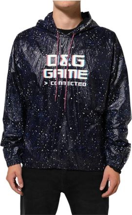 Dolce & Gabbana Hooded Sweatshirt - Heren - Hoodies - Blauw - L - Katoen - Hoodies & sweatvesten