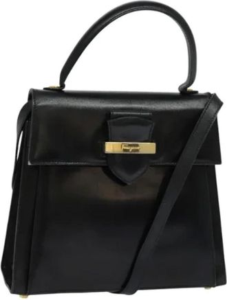 Ferragamo Pre-owned Handbags, female, Black, Size: ONE SIZE Pre-owned Leather handbags