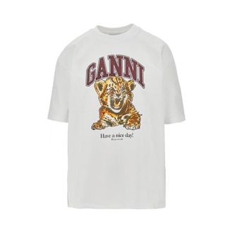 Ganni Tiger print T-shirt Woman M