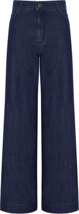 Max Mara Vega Wijde Jeans - Dames - Loose Fit Jeans - Blauw - 2XS - Katoen - Jeans