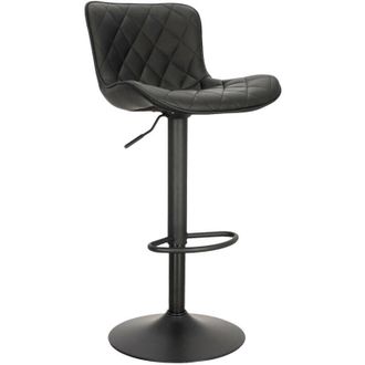 OEM Taburete Aland Tapizado Negro, Regulable En Metal