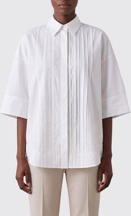 P.A.R.O.S.H. P. A.R. O.S. H. Camicia relaxed fit plissettata in popeline di cotone con maniche corte