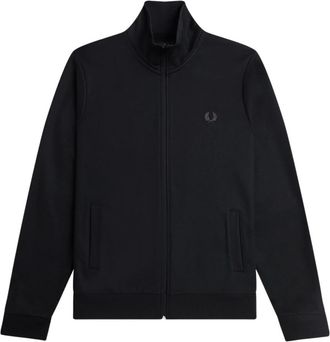 Fred Perry Klassieke Zip-Through Sweatshirt - Heren - Vesten met rits - Zwart - 2XL - Hoodies & sweatvesten